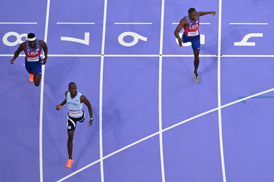 Paris Olympics: Noah Lyles, running with COVID, is upset by Letsile Tebogo in 200, then taken off in wheelchair