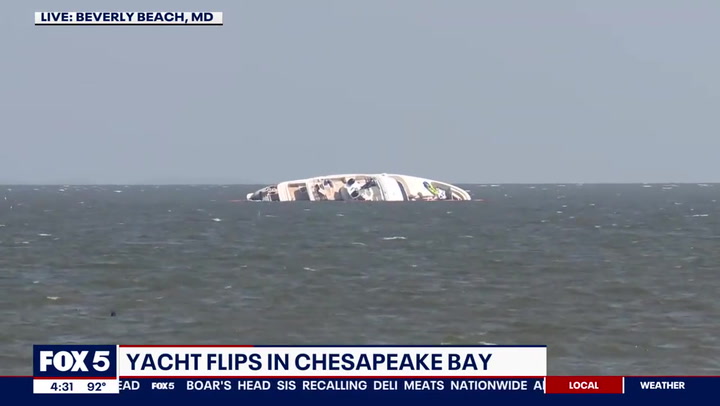 Superyacht ‘The Lovebug’ capsizes in Chesapeake Bay, prompting wild rescue