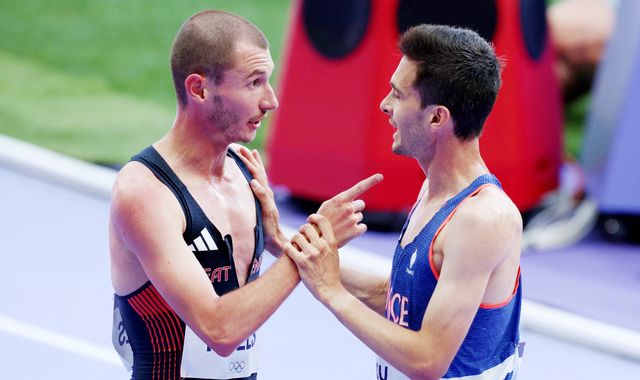 Team GB runner George Mills confronts French athlete at Paris Olympics after pair collide in men’s 5,000m heat