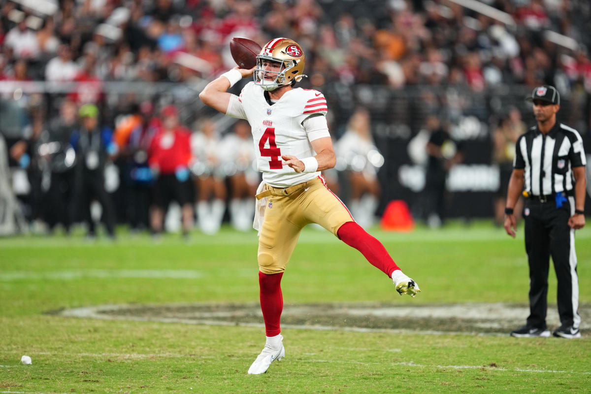 The 49ers’ wild play to end their preseason against the Raiders has to be seen to be believed