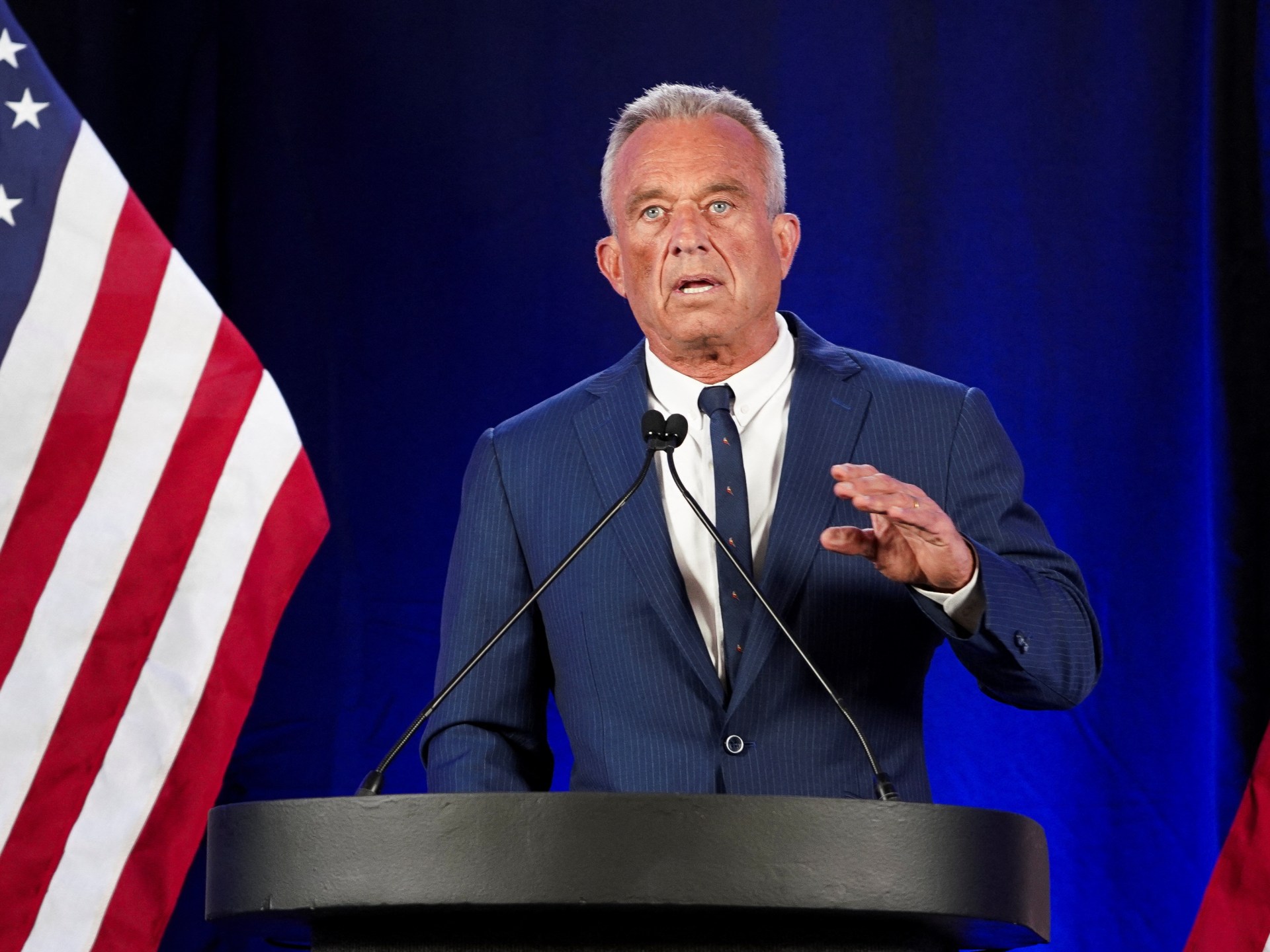 Third-party candidate Robert F Kennedy Jr suspends US presidential bid