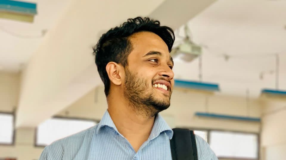 This student was handing out bottles of water to protesters. Minutes later, he was dead