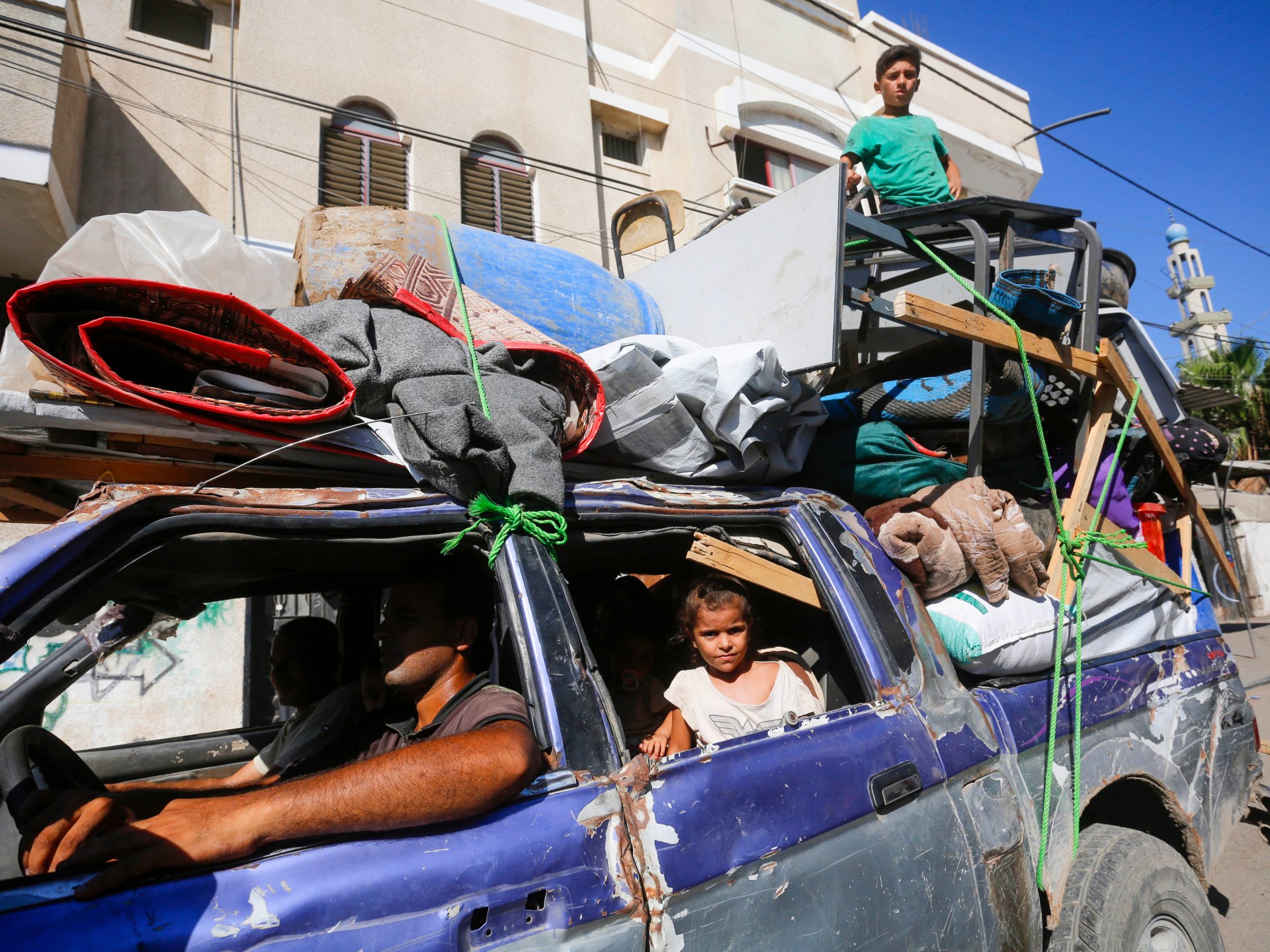 Thousands flee as Israel orders evacuations in Gaza’s Deir el-Balah