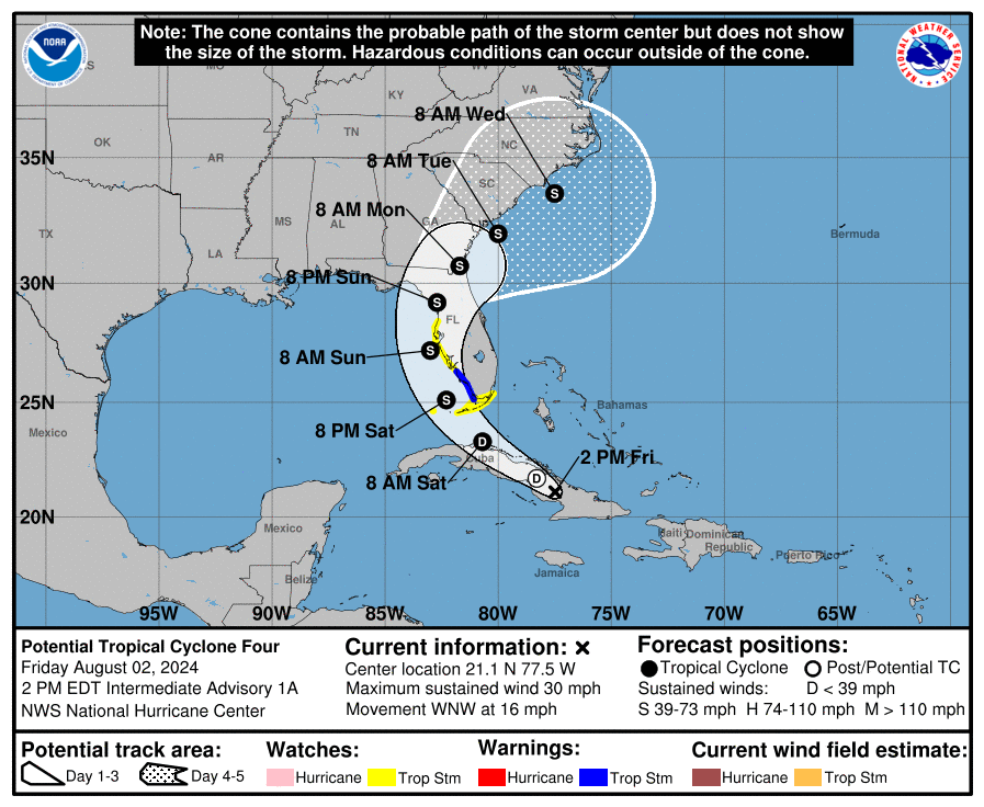 Tropical Storm Debby expected to form later today; see potential Fort Myers, Lee impacts