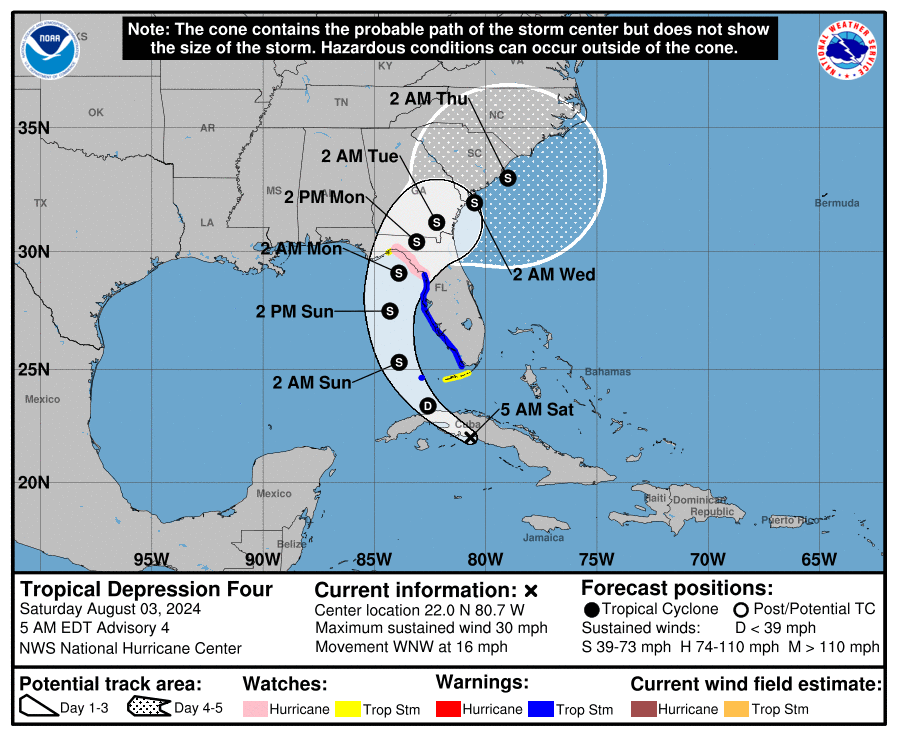 Tropical Storm Debby to hit Florida as hurricane, National Hurricane Center says, Here’s where.