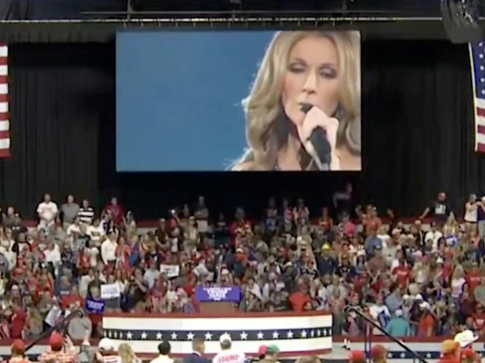 Trump lampooned for ‘ironic’ Celine Dion song choice at Montana rally