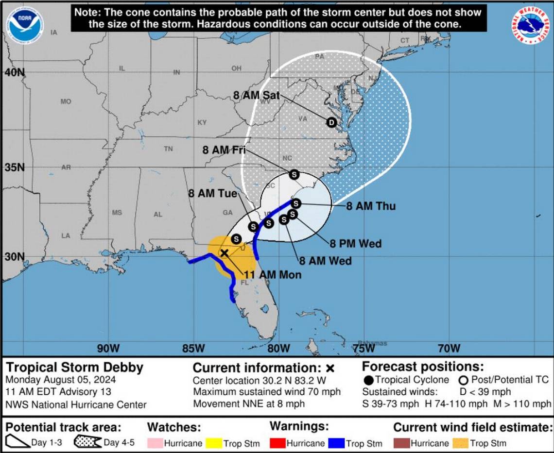 ‘We’re in it now,’ Local forecaster said of Tropical Storm Debby’s wake in the Lowcountry