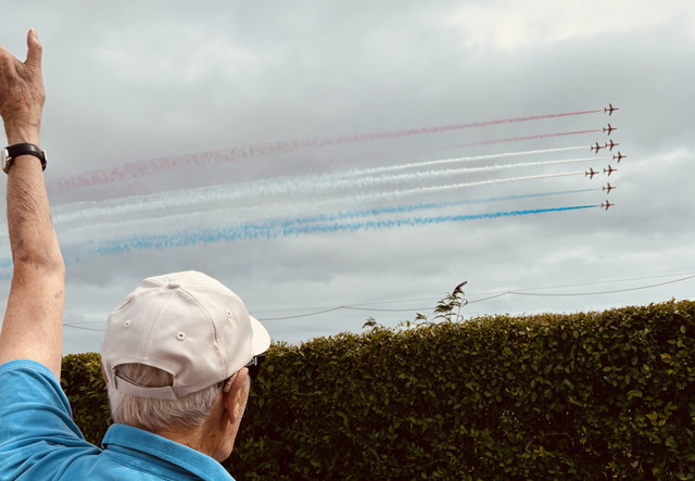 WWII RAF Veteran Jack Hemmings Celebrates 103rd Birthday With Red Arrows Flypast