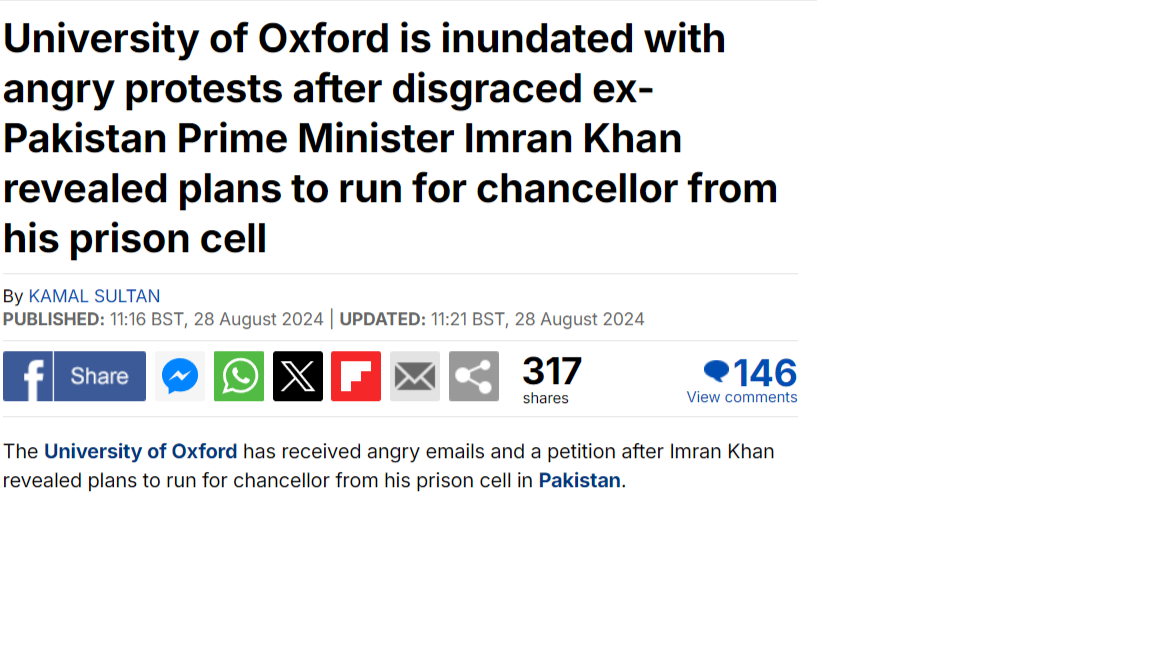 Is Imran Khan Really the Best Choice for Oxford's Next Chancellor?