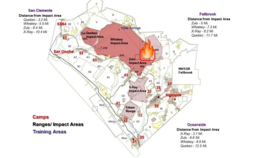 Crews continue to battle growing brush fire at Camp Pendleton; smoke advisory extended