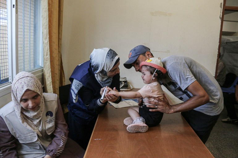 ‘He can’t move at all’: A Gaza mother’s agony over baby with polio