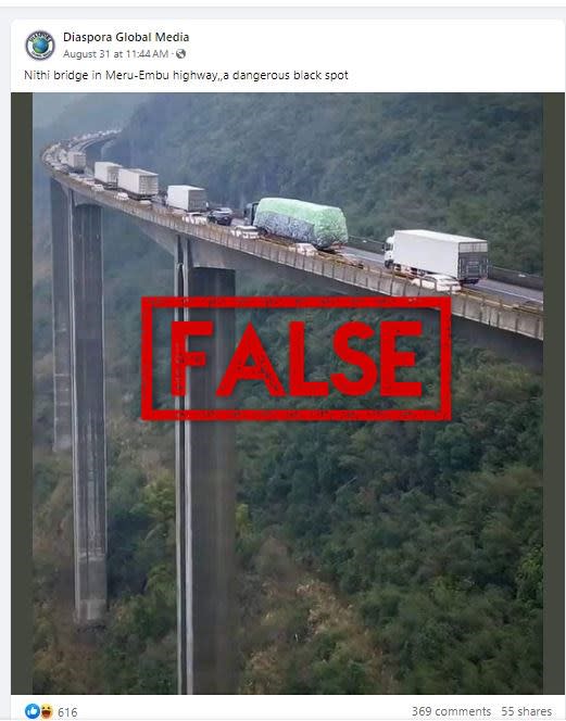 Image of Chinese viaduct falsely circulates in Kenya as accident ‘black spot’