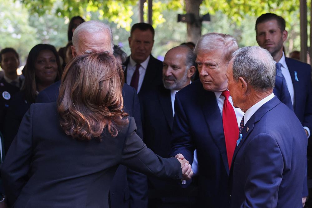 Kamala Harris and Donald Trump both attend New York 9/11 commemoration