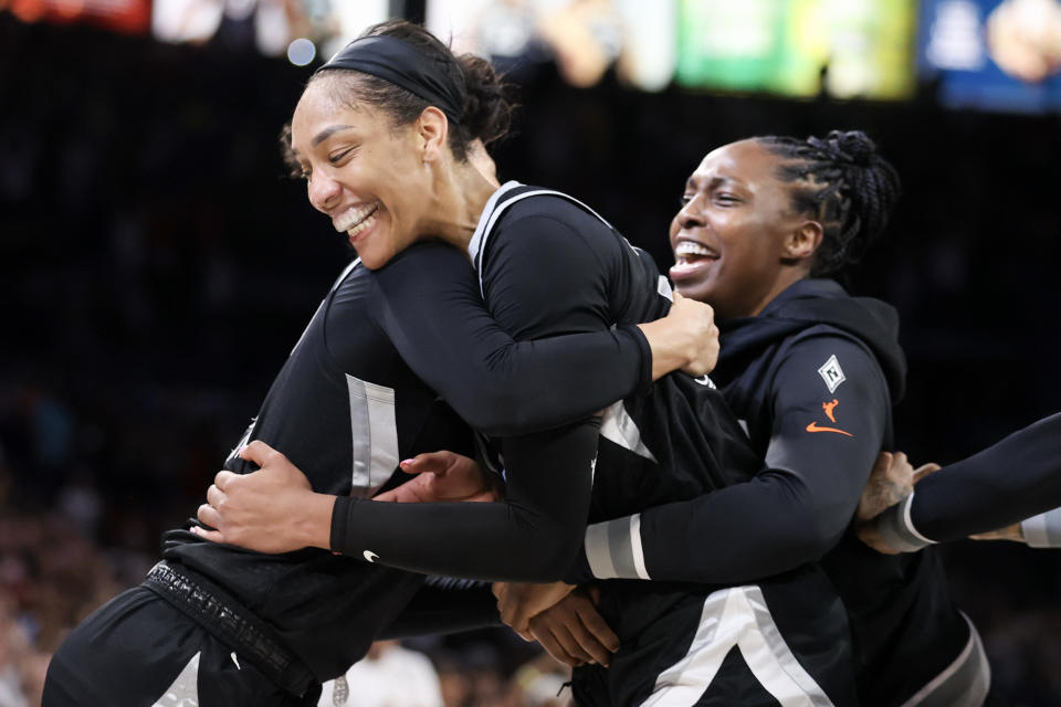 Las Vegas Aces star A’ja Wilson breaks Angel Reese’s single-season rebounding record