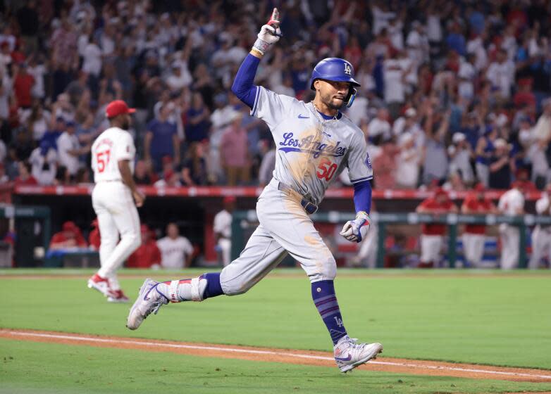 Mookie Betts belts homer to lift Dodgers in Shohei Ohtani’s return to Anaheim