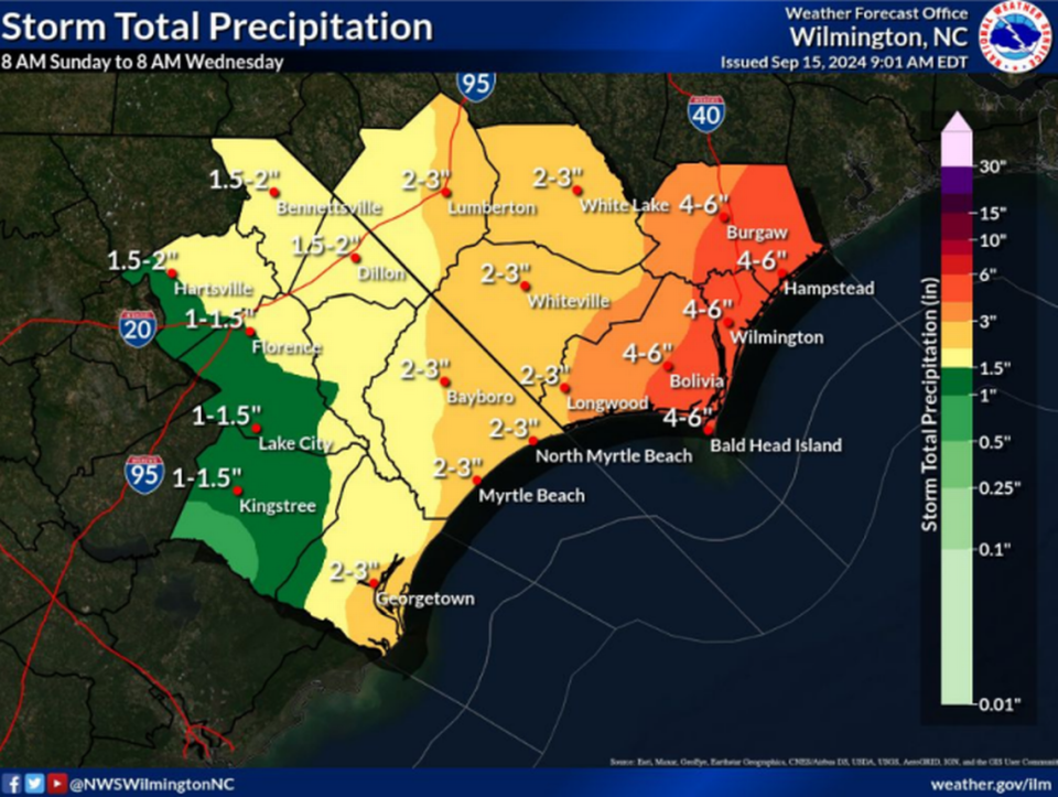 Myrtle Beach, SC area under tropical storm warning. What to expect from high wind, rain