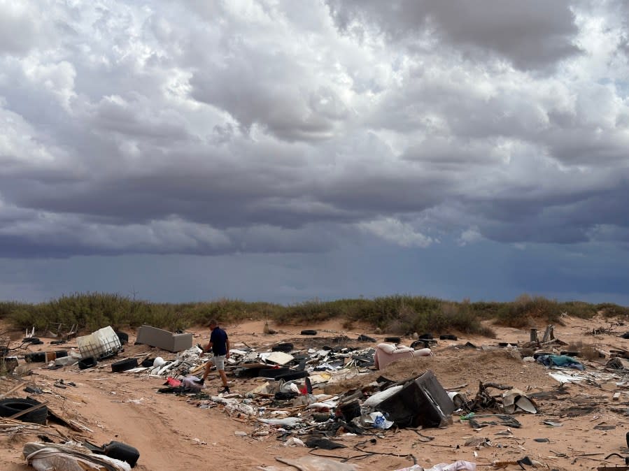 Retired firefighter fights another sort of fire — growing problem of trash in desert