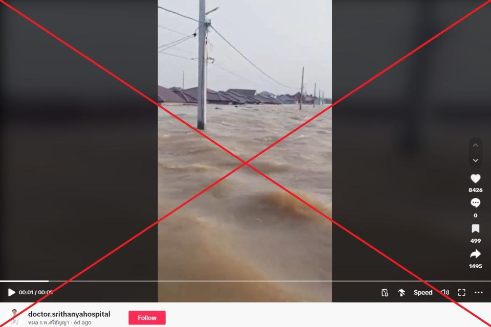 Russian flood video falsely shared as ‘flooding in northern Thailand’