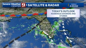 Slow-moving front brings increased rain and storm chances to Central Florida