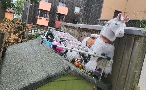 Toy unicorn in garden sparks row as neighbours threaten legal action