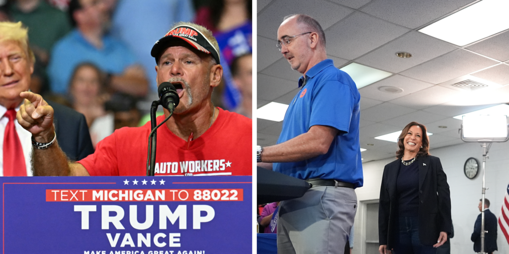 Trump and Harris, with starkly different records on labor issues, are both courting union voters