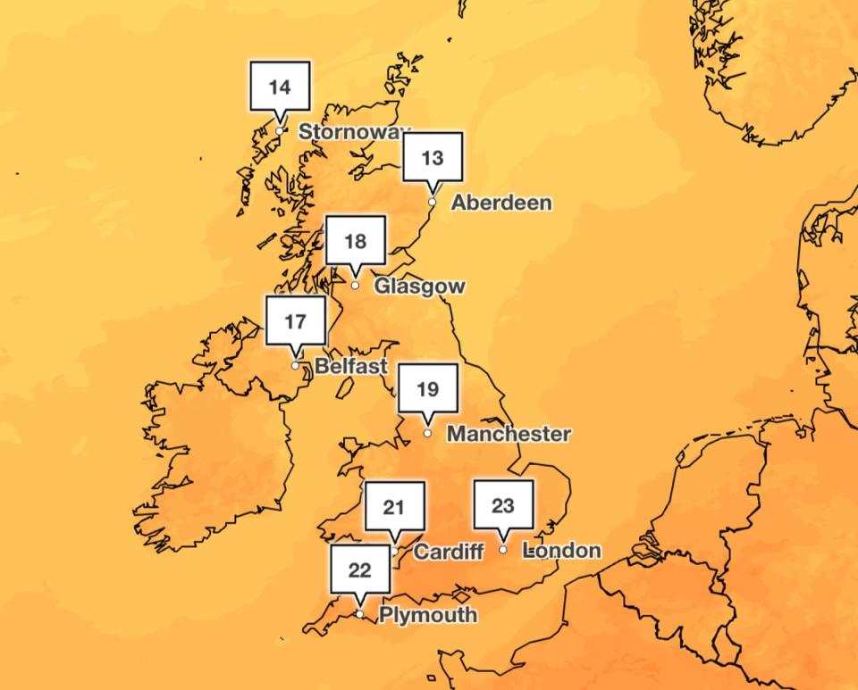 UK to see warmer temperatures next week as London forecast to be hotter than Barcelona