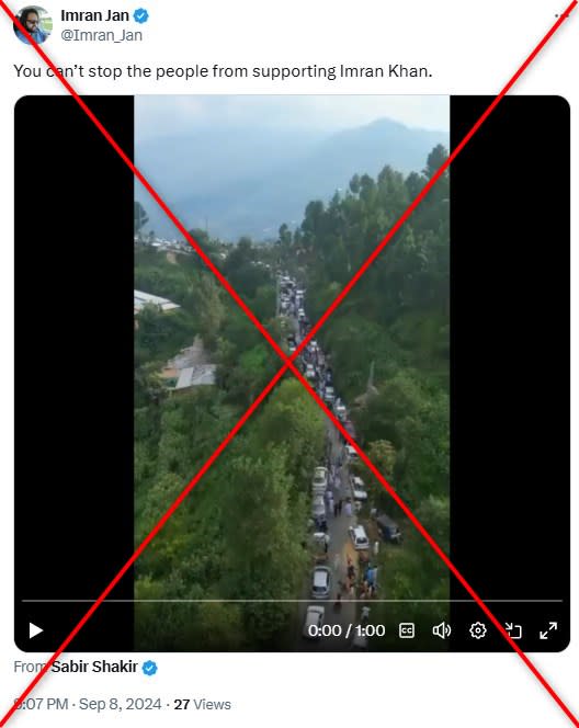 Video shows Pakistan independence day traffic jam, not ‘Khan supporters travelling to rally’