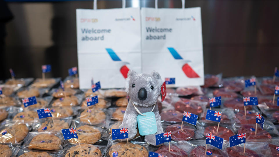 American Airlines lands its longest-ever nonstop flight after 8,300 miles, nearly 16 hours