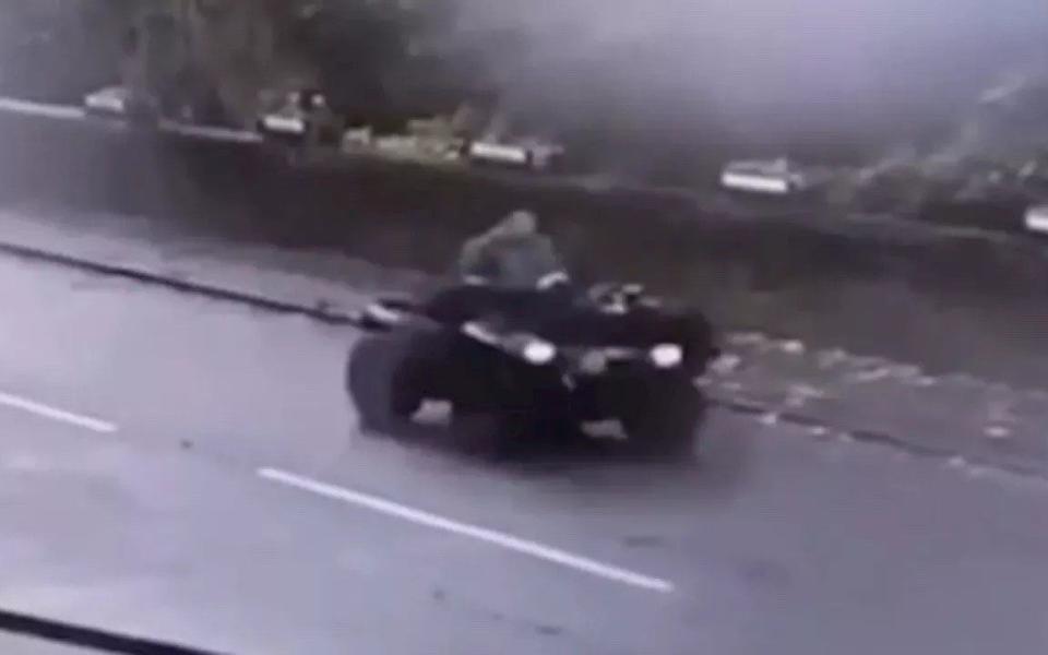 Farmer hog-ties trespassers to quad bike and drives them to police station – then gets arrested