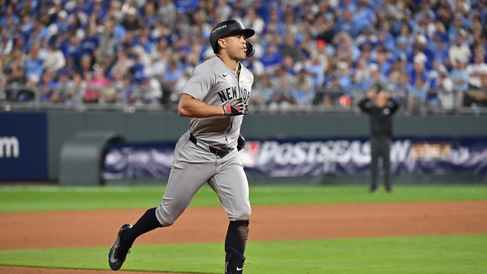 Giancarlo Stanton’s postseason worth to Yankees shows with potential signature moment in ALDS Game 3 win at Royals