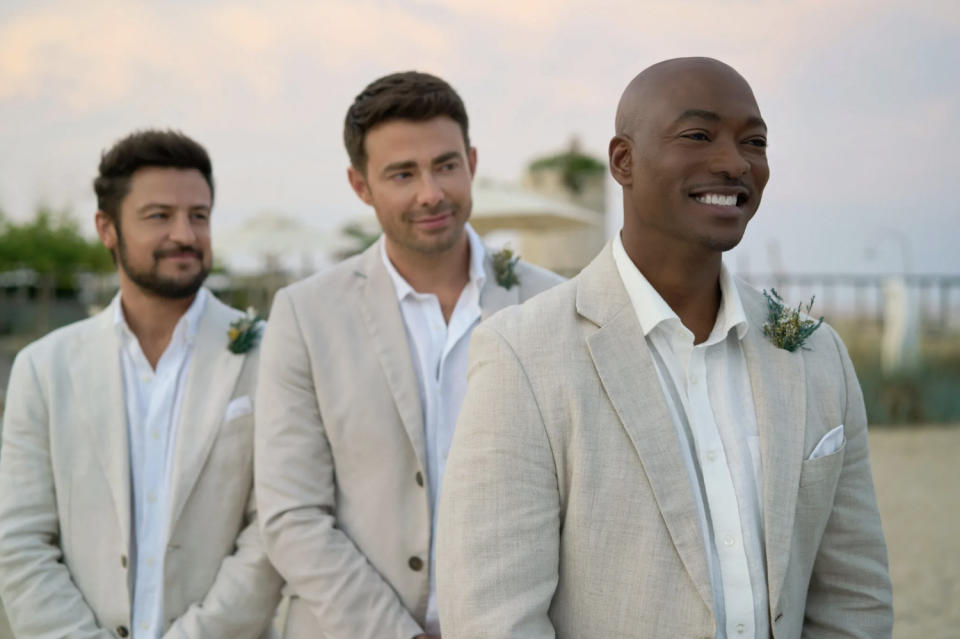 Hallmark is for the boys too: With ‘The Groomsmen’ trilogy, men are at the center of romantic comedies