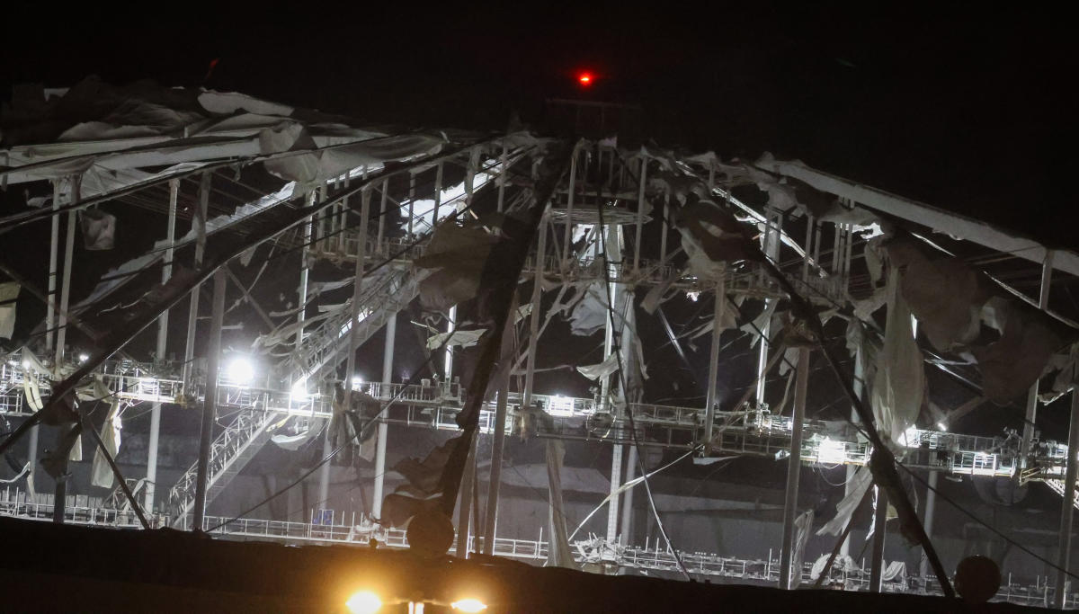 Hurricane Milton tears open Tropicana Field’s roof