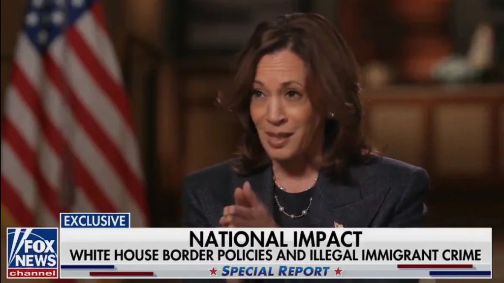 Kamala Harris Pushes Back as Bret Baier Repeatedly Cuts Her Off in Fox News Interview: ‘You Have to Let Me Finish’ | Video