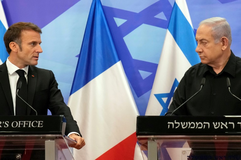 Macron riles Netanyahu with jab on Israel’s creation