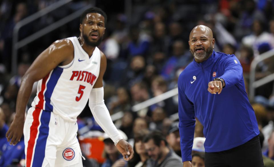 Pistons called for playing 6 men on the court during 4th-quarter collapse in season opener