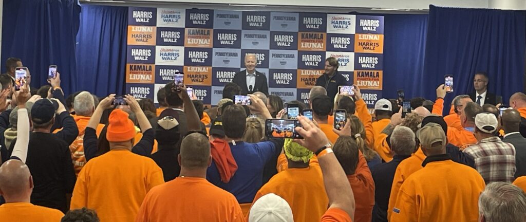 President Biden rallies union members to vote for Harris in Pittsburgh visit