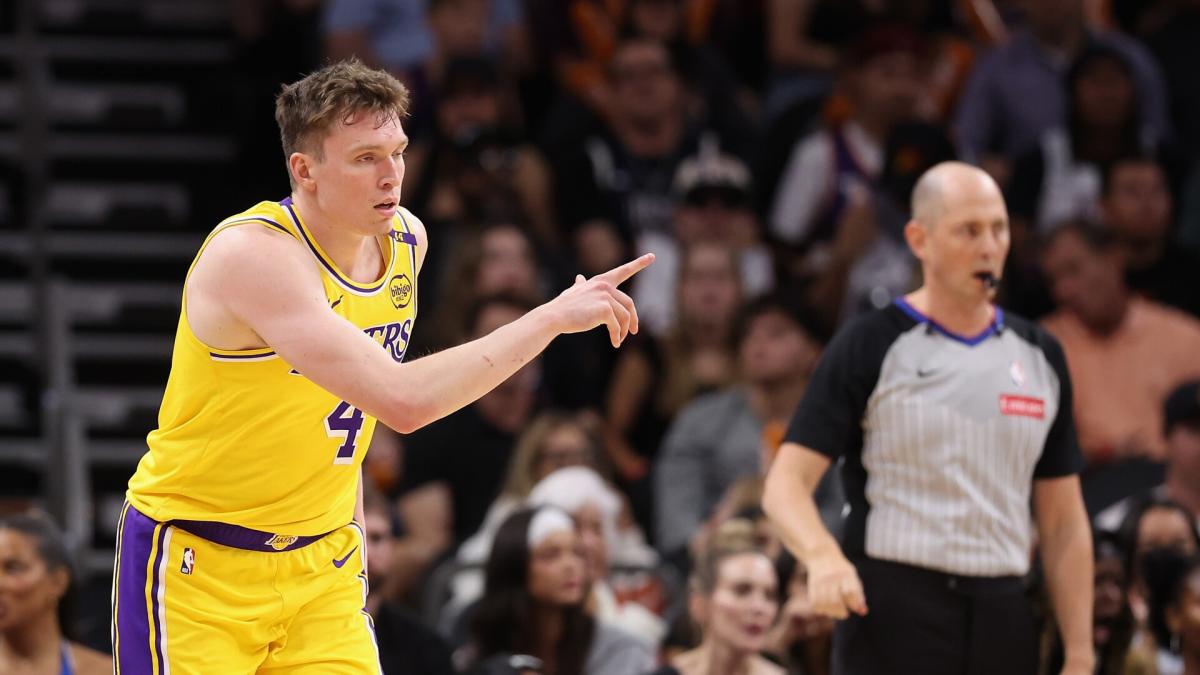 Watch Lakers’ rookie Dalton Knecht score 20 straight, force overtime, finish with 35 in win against Suns