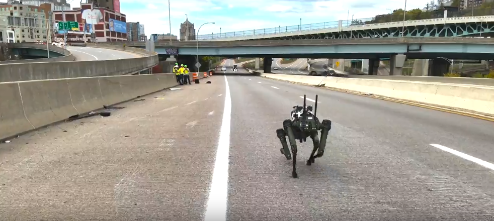 ‘A huge advantage’: ODOT uses robodog to inspect fire damage on Big Mac bridge