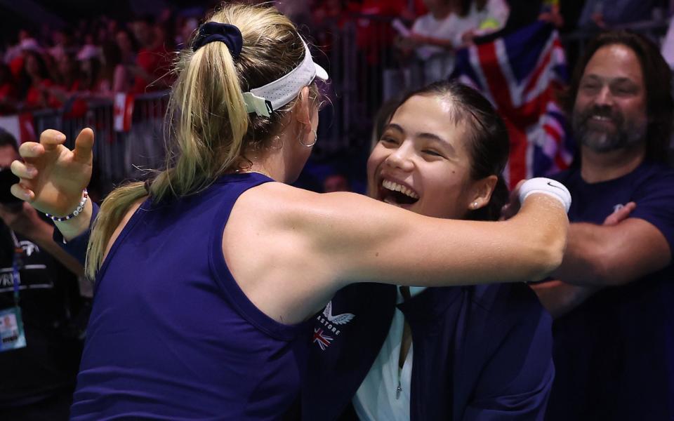 Emma Raducanu and Katie Boulter stun Canada as GB qualify for Billie Jean King Cup semi-finals