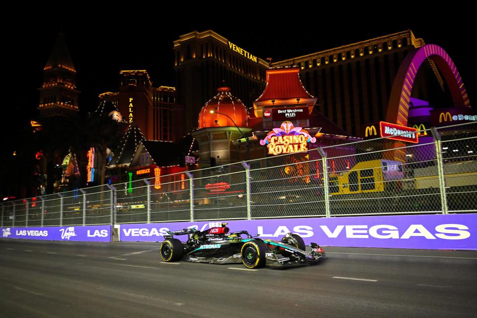 F1 Las Vegas GP LIVE: Practice results and news after Lewis Hamilton goes fastest