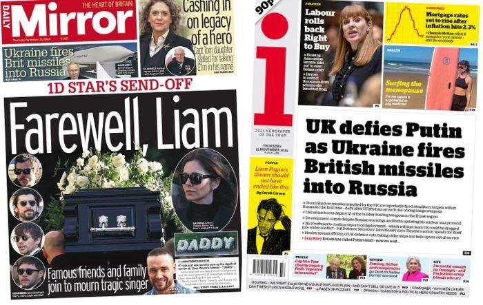 ‘Farewell Liam’ and ‘UK defies Putin’