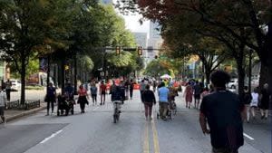 Final Atlanta Streets Alive of the season held from West End to Grant Park