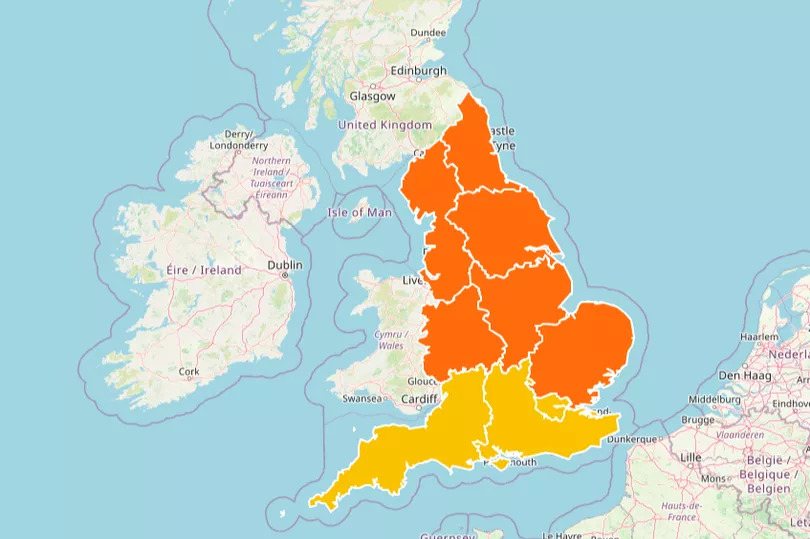 First amber health alert issued as cold weather grips the UK – full list of areas