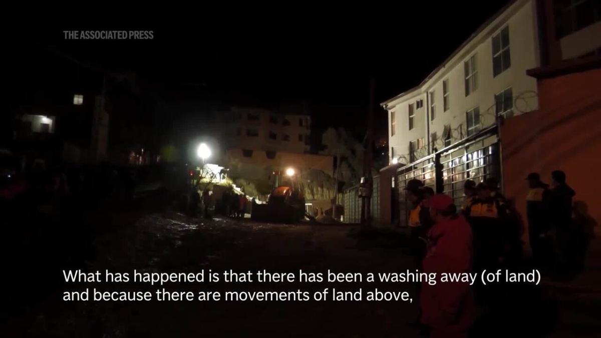 First rains after months of drought trigger landslide in a La Paz neighborhood