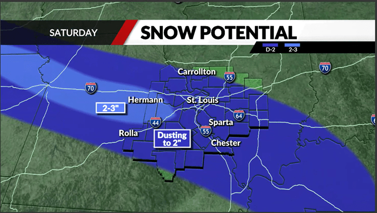 Forecast: Snow likely this weekend in the St. Louis area