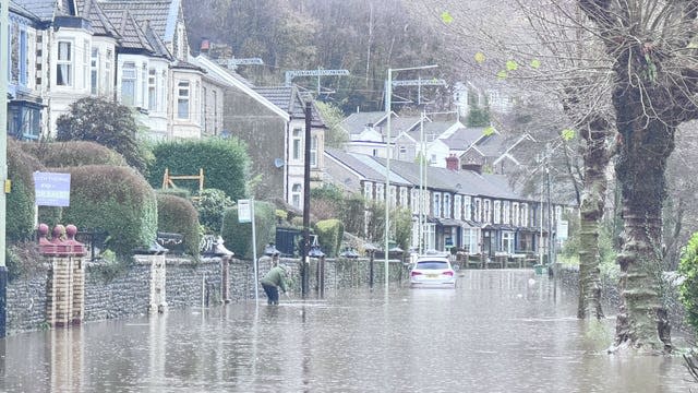 Homes and cars underwater as Storm Bert takes its toll on Wales