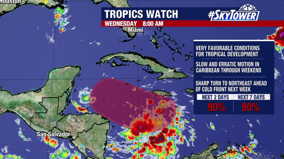 Invest 99L expected to become Sara, could potentially impact Florida