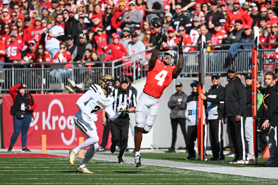 Jeremiah Smith passes Cris Carter for most TD catches by a freshman in Ohio State history