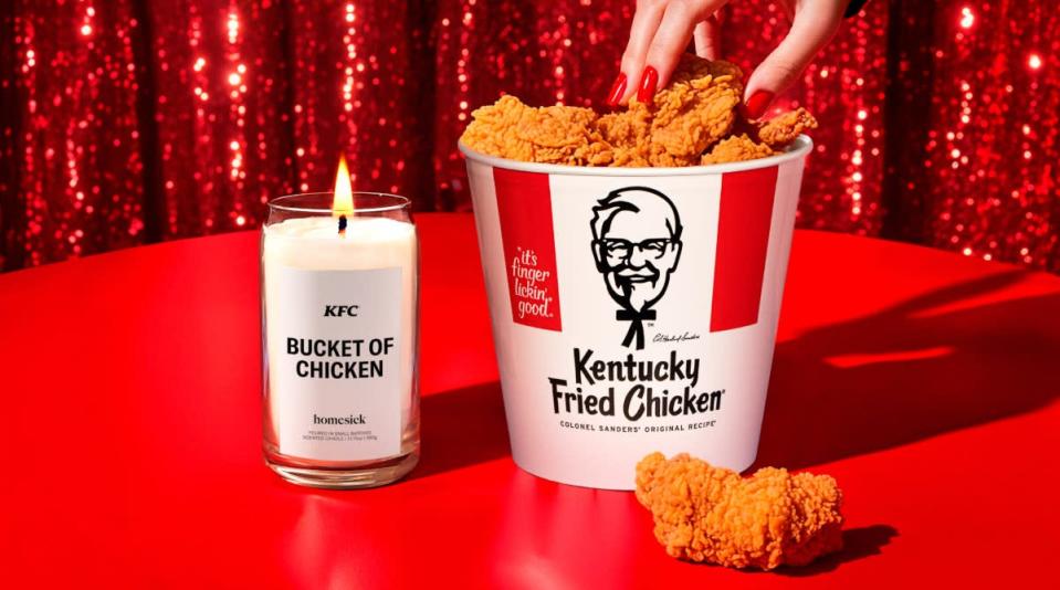 KFC scented candle brings the aroma of fried chicken whenever you want it. How to get one