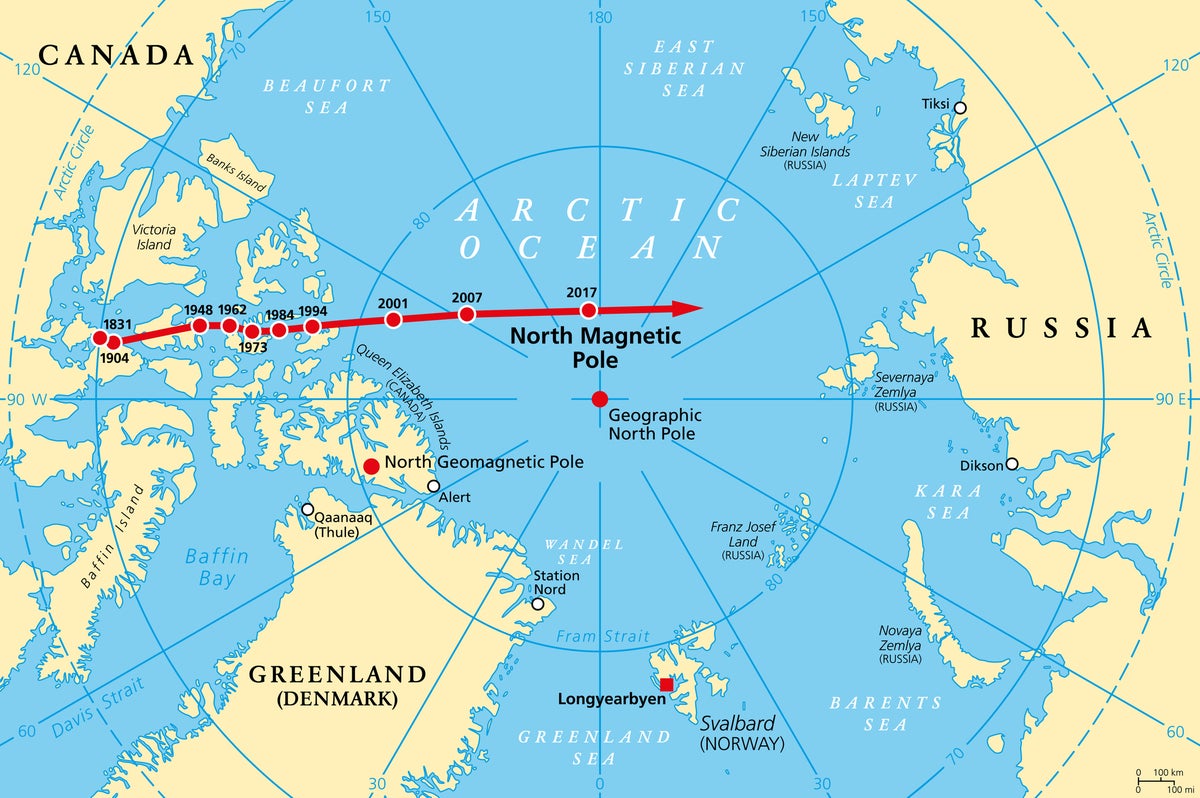 Magnetic North Pole moves closer to Russia in way never seen before by scientists